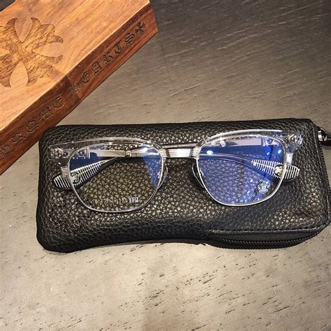 chrome hearts replica glasses|chrome hearts transparent glasses.